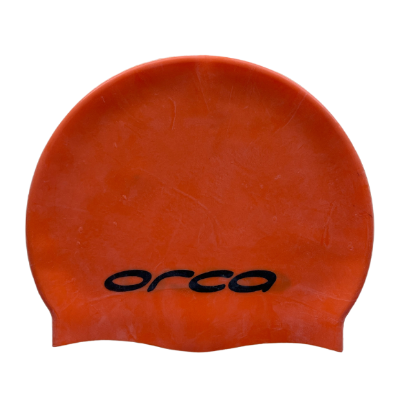SILICONE SWIM CAP ORANGE ORCA