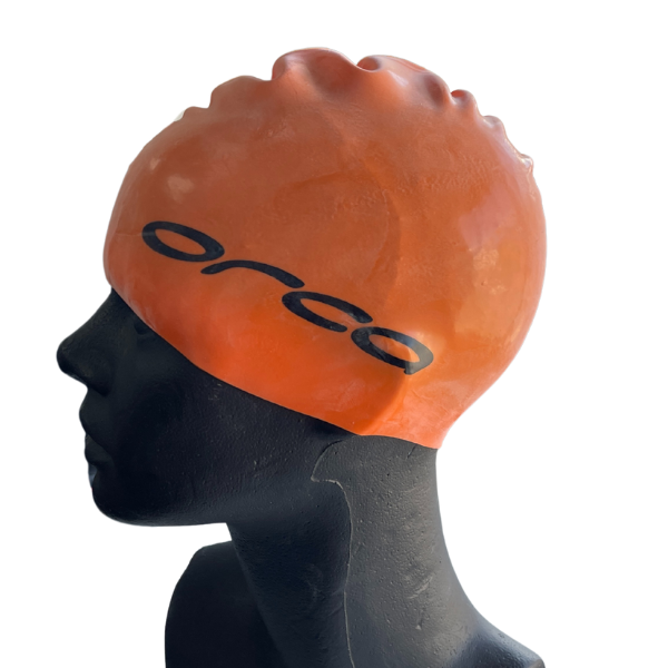 SILICONE SWIM CAP ORANGE ORCA