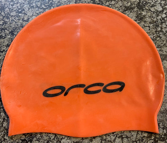 ORCA SILICONE SWIM CAP ORANGE