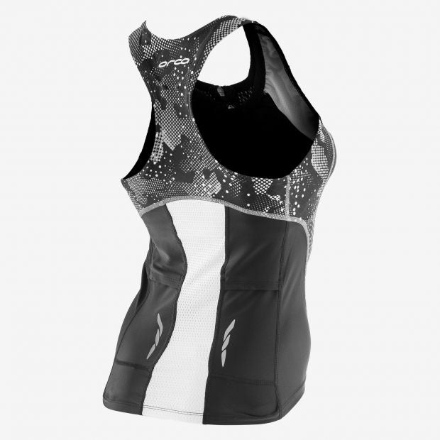 WOMENS CORE SUPPORT SINGLET BK-WH - Fluidlines