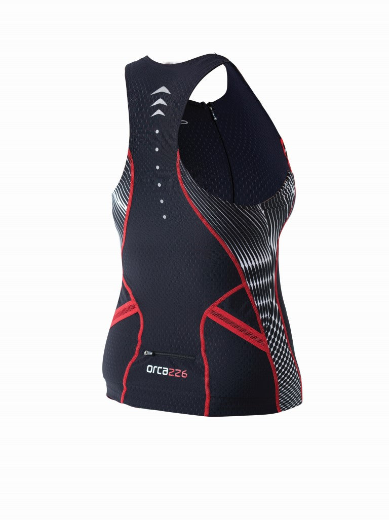 Womens 226 Support Singlet BKWH - Fluidlines