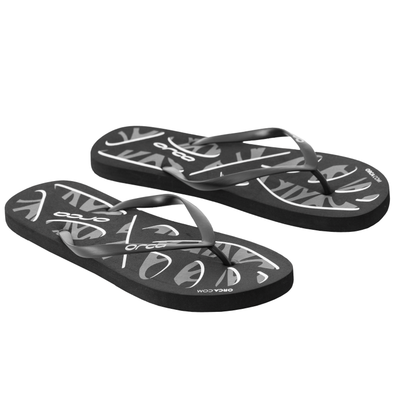 ORCA UNISEX FLIP FLOPS BK-WH - Fluidlines