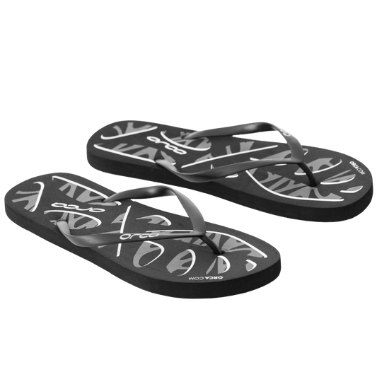 ORCA UNISEX FLIP FLOPS BK-WH - Fluidlines