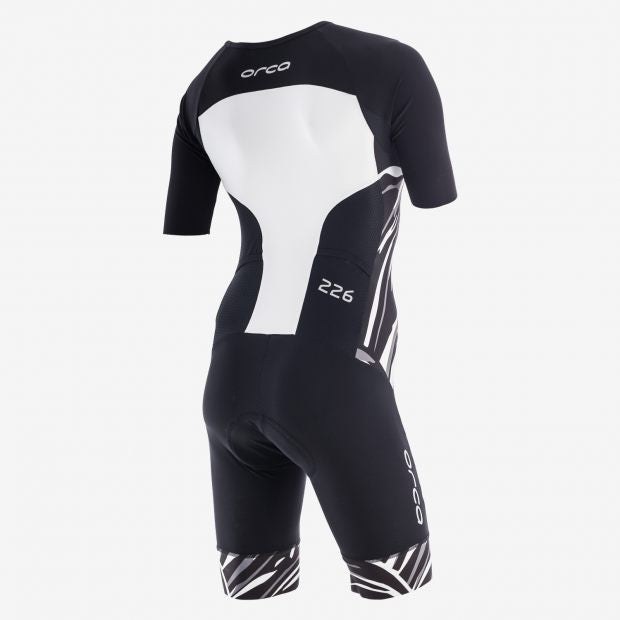 WOMENS 226 SHORT SLEEVE RACE SUIT BK-WH - Fluidlines