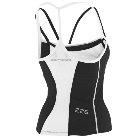 WOMENS 226 SINGLET BK-WH