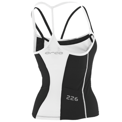 WOMENS 226 SINGLET BK-WH