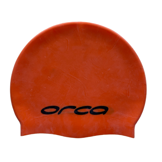 SILICONE SWIM CAP ORANGE ORCA