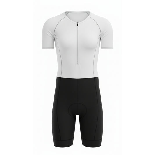 Womens Komsa Swift Tri Suit Short Sleeve Black/White