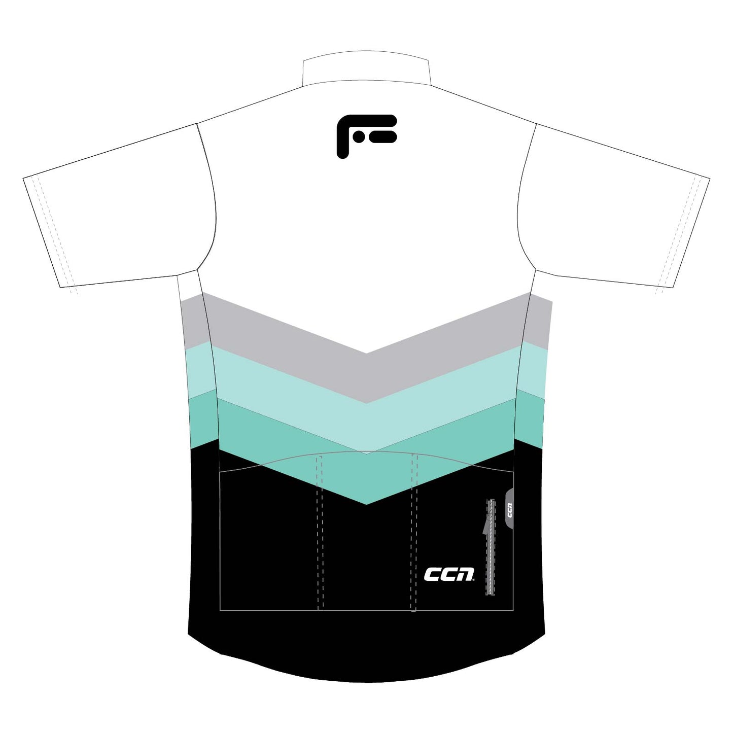 MENS TOUR JERSEY WHITE/GREEN