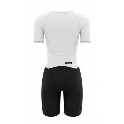 Mens Komsa Swift Tri Suit Short Sleeve Black/White