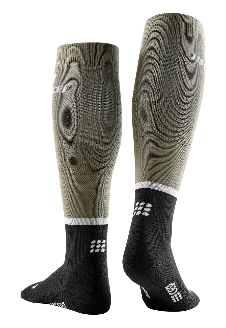 CEP Run Sock Tall 4.0 Olive/Black Men