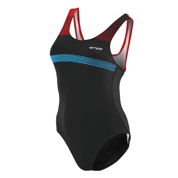 ORCA WOMENS SWIMSUIT BLUE RED - Fluidlines