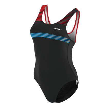 Orca Square ORCA WOMENS SWIMSUIT BLUE RED – Fluidlines
