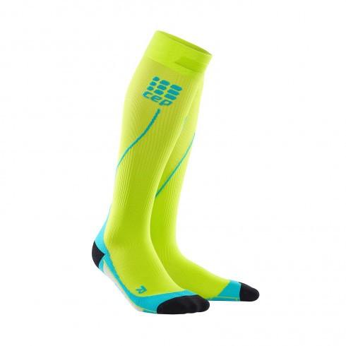 CEP Pro+ Run Sock 2.0 Lime Hawaii Blue Men - Fluidlines