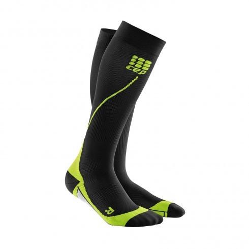 CEP Pro+ Run Sock 2.0 Black/Green Men - Fluidlines