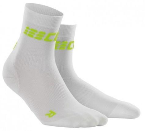 CEP Dynamic+ Ultralight Short Sock White/Green Woman - Fluidlines