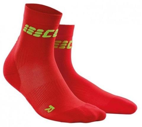 CEP Dynamic+Ultralight short Sock Red/Green Men - Fluidlines