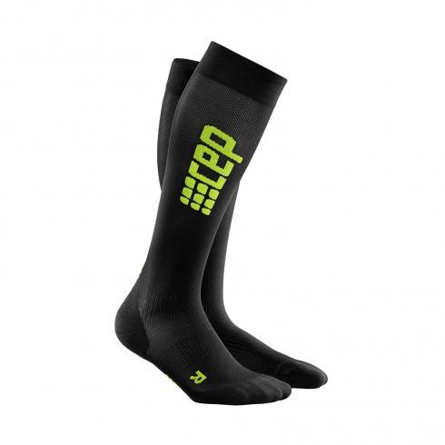 CEP Pro+ Run Ultralight Sock Black/Green Men - Fluidlines