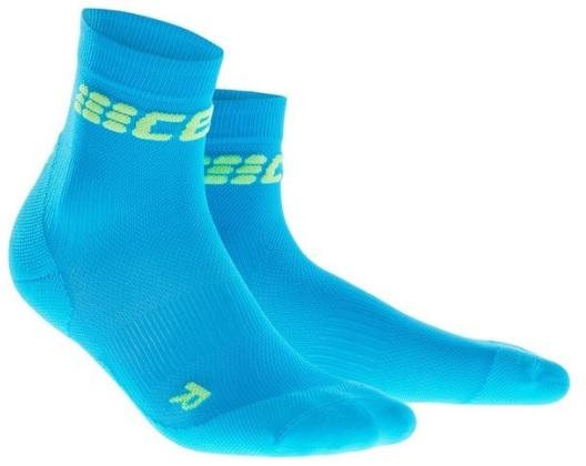 CEP Dynamic+ Ultralight Short Sock Electric Blue/Green Woman - Fluidlines