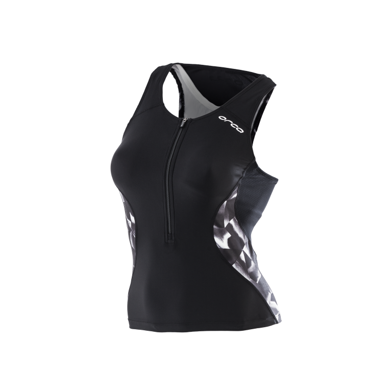 WOMENS CORE SUPPORT SINGLET BK-WH - Fluidlines
