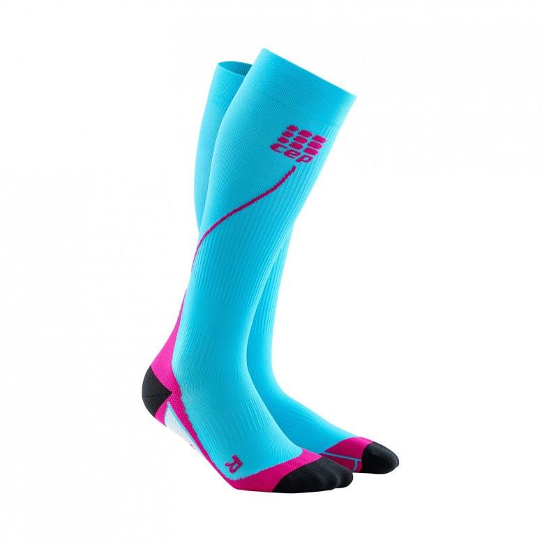 CEP Pro+ Run Sock 2.0 Hawaii Blue/Pink Woman - Fluidlines
